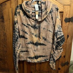 PINK Victoria's Secret Tie-Dye Jacket - Black and Tan
